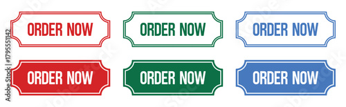 Order now button. web banner template Vector Illustration. order now button for web design, online shopping web banners. 