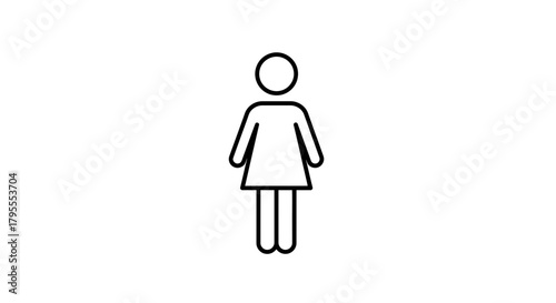 Woman Icon Black and White