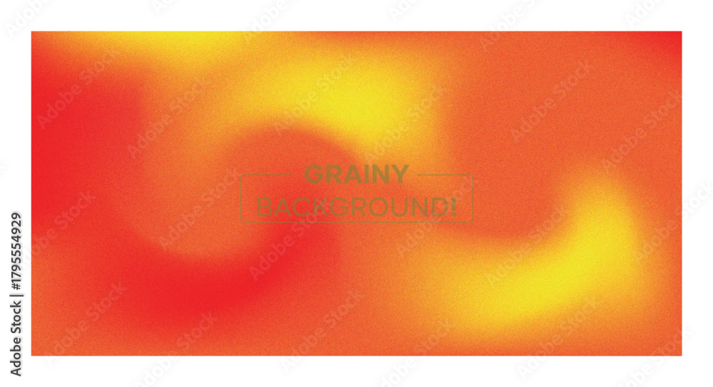 Obraz premium Vibrant red and yellow grainy abstract gradient background with smooth swirling motion and soft blurred textures creating warm glowing tones ideal for modern digital design and creative visuals today