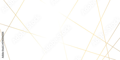 Abstract gold lines on transparent background. random chaotic lines abstract geometric patterns of modern design. geometric design created using light colorful digital net web line technology.