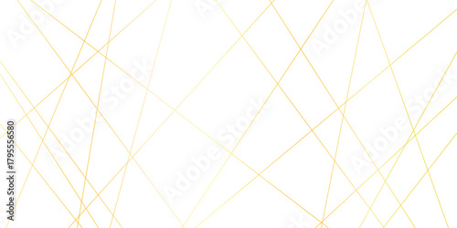 Abstract gold lines on transparent background. random chaotic lines abstract geometric patterns of modern design. geometric design created using light colorful digital net web line technology.