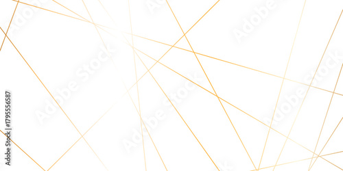 Abstract gold lines on transparent background. random chaotic lines abstract geometric patterns of modern design. geometric design created using light colorful digital net web line technology.