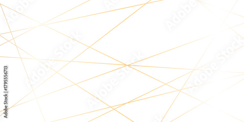 Abstract gold lines on transparent background. random chaotic lines abstract geometric patterns of modern design. geometric design created using light colorful digital net web line technology.