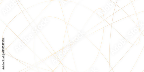 Abstract gold lines on transparent background. random chaotic lines abstract geometric patterns of modern design. geometric design created using light colorful digital net web line technology.