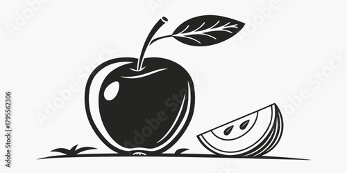 vector illustration of an apple
