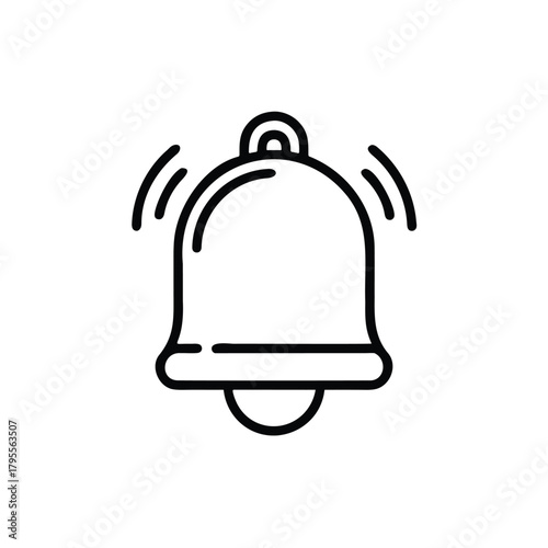 Notification Bell Outline Alert Line Icon