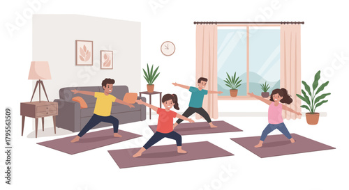 People Doing Yoga At Home