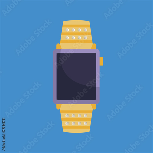 New simple clock icon illsutration