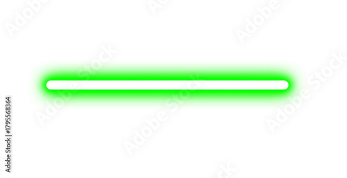 Long green neon line sign. Glowing vibrant neon light. Neon sign design. Bright illuminated sign. Electric green line on transparent background. Modern glowing effect. Digital neon art elements PNG