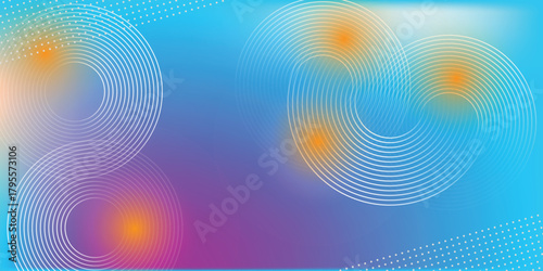 Abstract tech  Vibrant gradient abstract background with circular patterns and big data