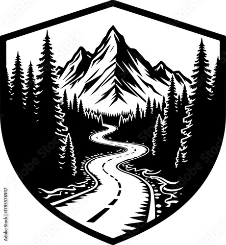 Mountain Hiking Silhouette SVG | Adventure Trekker Vector Design