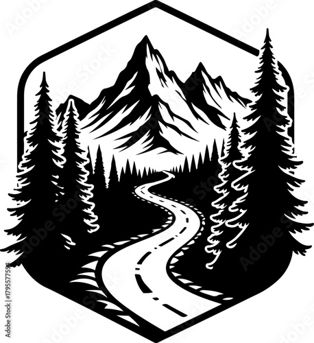 Mountain Hiking Silhouette SVG | Adventure Trekker Vector Design