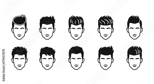 Diverse male hairstyles collection a visual guide to modern hair designs