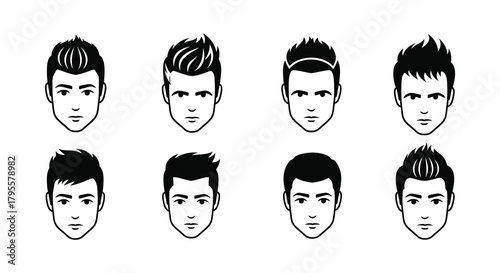 Diverse male hairstyles collection a visual guide to modern hair designs