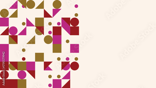 Abstract Geometric Background with Circles Squares and Triangles for Creative Designs