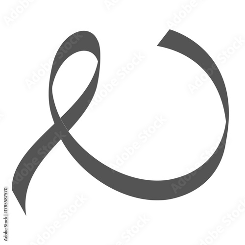 Grey Awareness Ribbon
