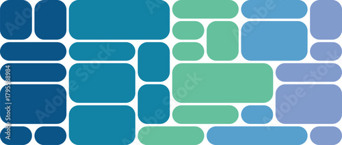 Cool Tone Bento Block Layout Smooth Abstract Background