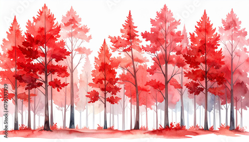 red autumn leaves