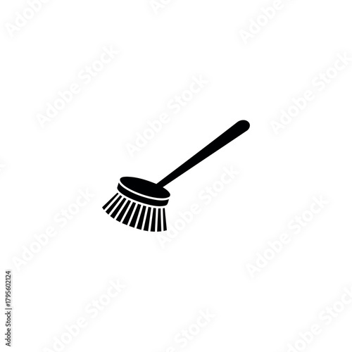 Dish Brush Icon Silhouette Vector