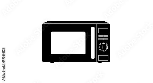 Used microwave oven on a transparent background