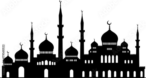 Islamic Mosque Silhouette Art