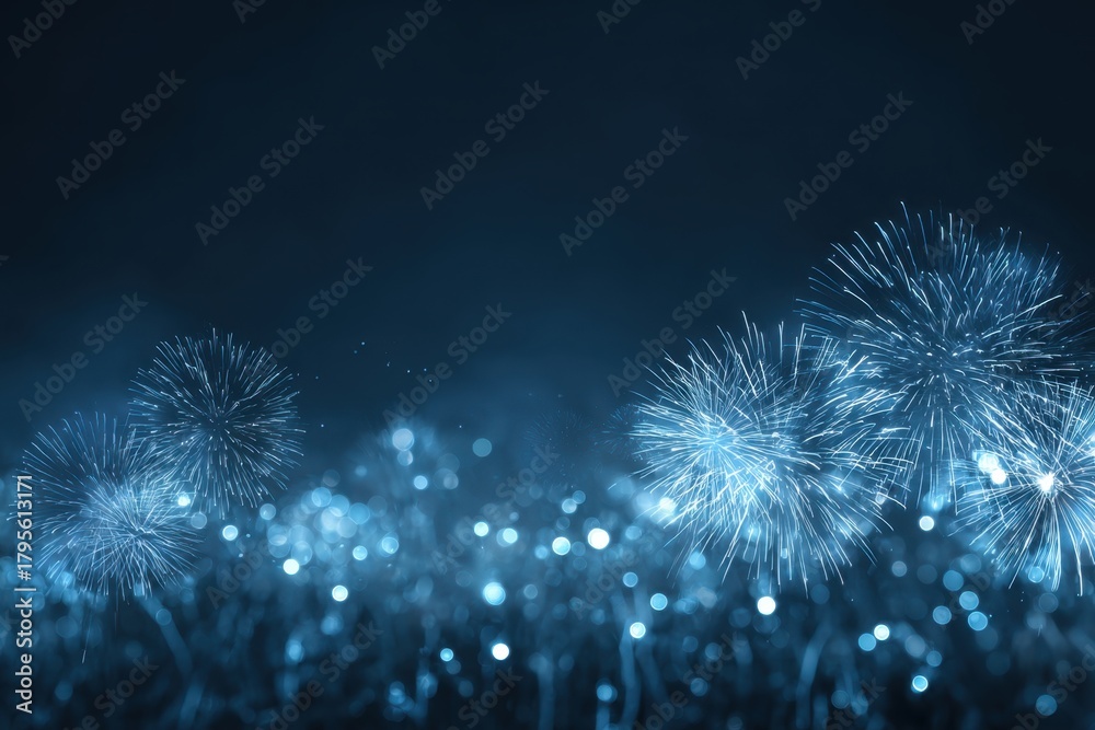 Fototapeta premium New year's background with fireworks.
