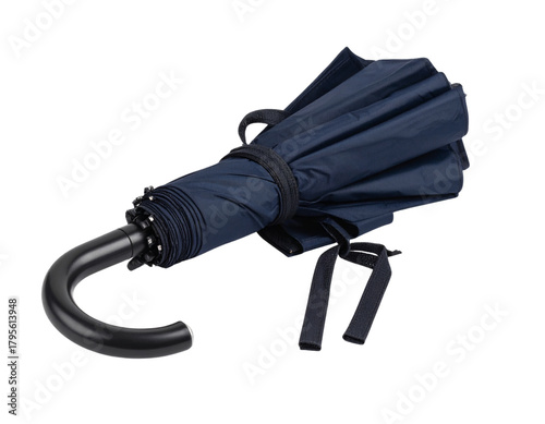  Closed Folded Umbrella with Strap, Side View, Transparent PNG