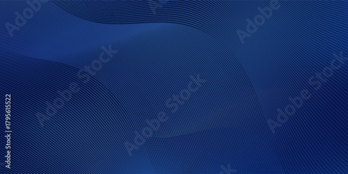 Luxury background design with diagonal abstract blue line pattern in dark color. Vector horizontal template for business banner, premium invitation, voucher, prestigious gift certificate.