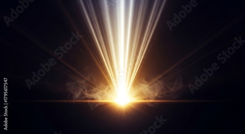 Experience the awe of a radiant light beam breaking through darkness, symbolizing hope, breakthrough, and new beginnings with dramatic flair.