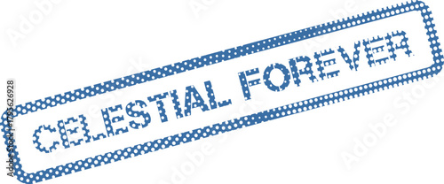 Blue Dotted Celestial Forever Stamp Imprint Symbolizing Eternal Connection and Enduring Love