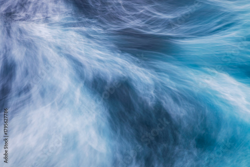 Fototapeta Naklejka Na Ścianę i Meble -  abstract blue smooth wave background modern and minimal design