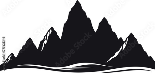 vector illustration of a mountain landscape