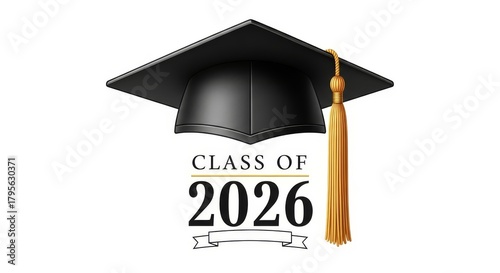 Class of 2026 Graduation Graphic - depicting a graduation cap and the text Class of 2026 over a white background