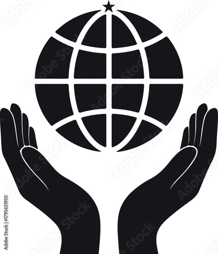 hands holding globe