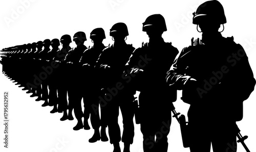 American Army Brotherhood Team Vector Black