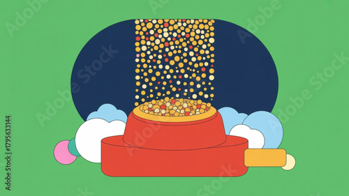 Abstract illuminated dark background with vibrant red green and blue hues