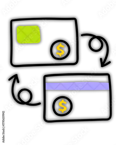 Digital Payments Overview in a Graphic Illustration Environment