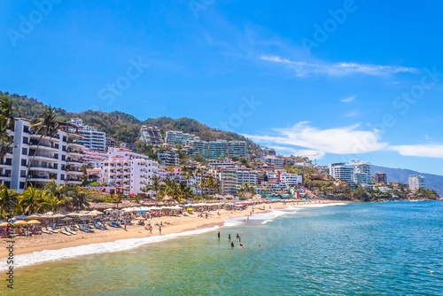 Photos Puerto Vallarta beach in front of hotels on a sunny day