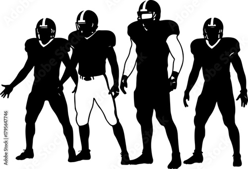 American  Football  Team Gridiron Warriors vector Black