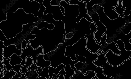 Abstract seamless paper cut world map design geometric background modern template .Topography white background and black line wireframe isoline location diagram world map texture design .