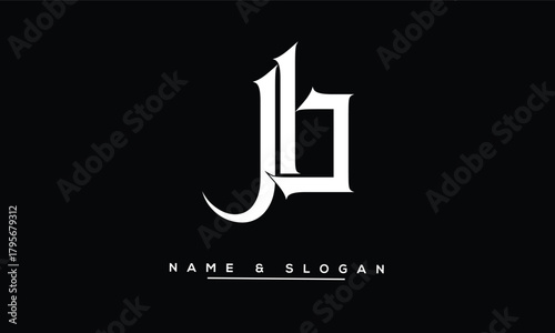 JB, BJ Abstract Letters Logo Monogram