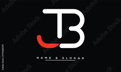 JB, BJ Abstract Letters Logo Monogram