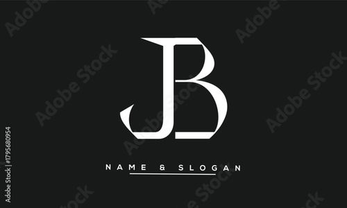 JB, BJ Abstract Letters Logo Monogram