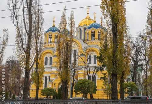 St. Volodymyr's Cathedral in Kyiv in autumn