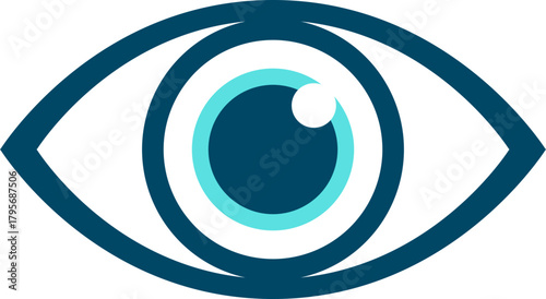 Modern Eye Icon , Vision, Monitoring, and Surveillance Concept