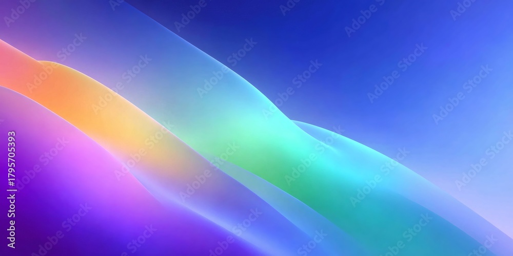 Fototapeta premium Colorful smooth flowing waves creating an abstract gradient background