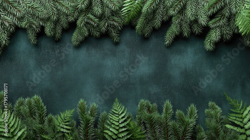 Evergreen tree branches showcase vibrant green needles and intricate textures, ideal for home decor or nature appreciation