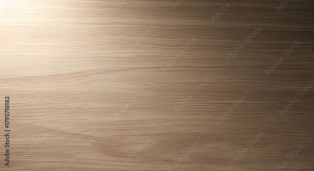 Fototapeta premium Wooden texture background with warm light illuminating the surface from the top left corner