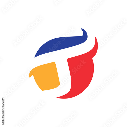 letters t text logo design vector