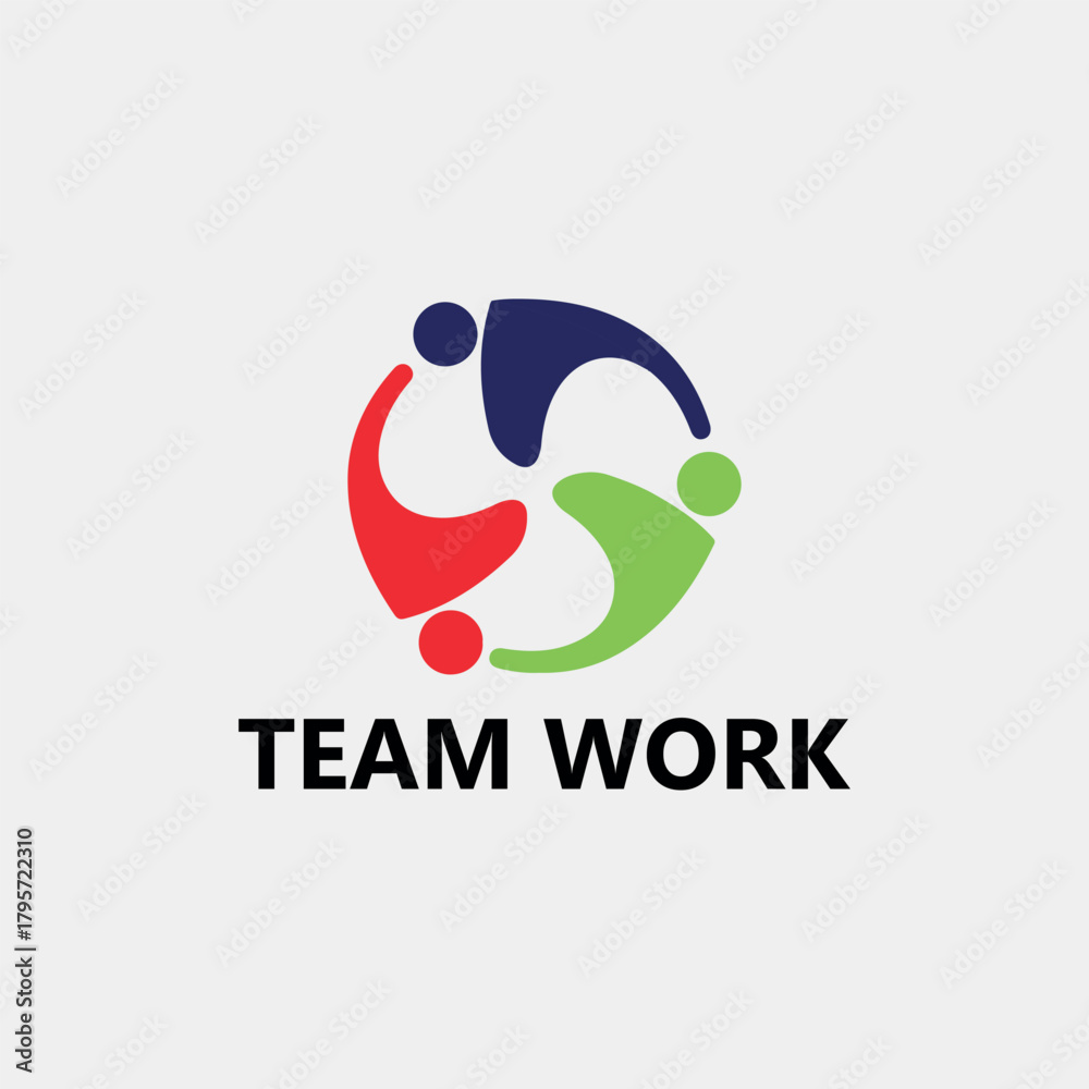Obraz premium teamwork logo design vector